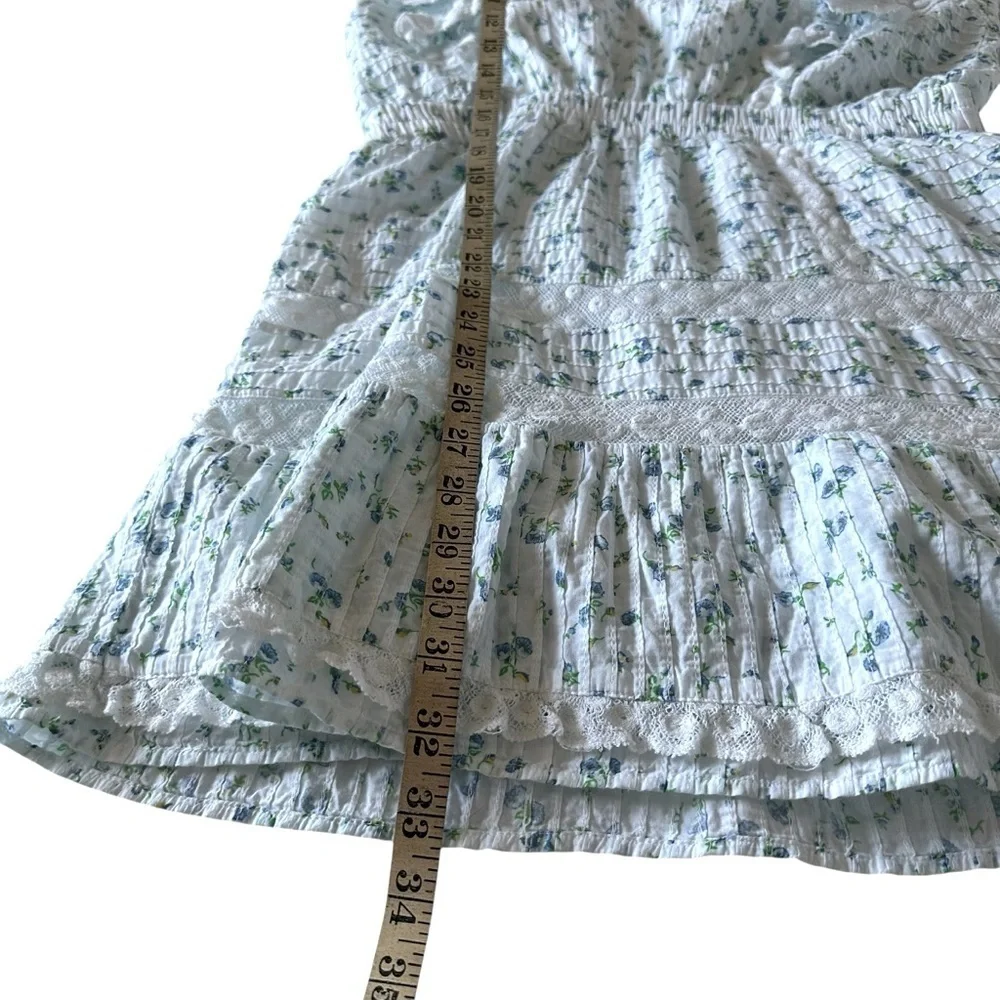 LoveShackFancy Roberta Floral Mini Dress Blue
Lace Ruffle Size L - Picture 13 of 16